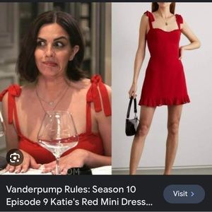 Reformation Christine Red Dress Size 8